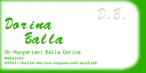 dorina balla business card